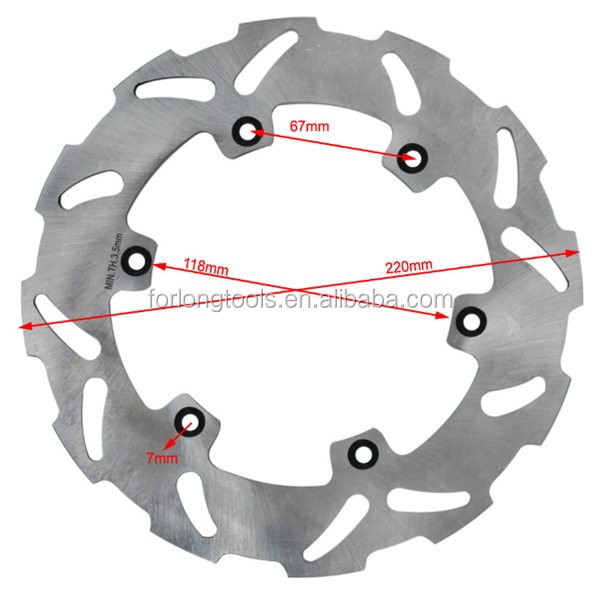 FOR SUZUKI 220MM TITANIUM BRAKE ROTOR REPLACEMENT MOTORCYCLE PARTS RM 125 250 RMX S 250 DRZ E 400